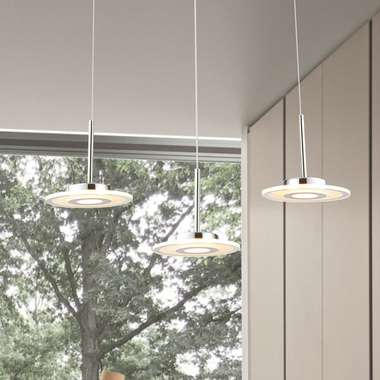 Nadège - Circular Acrylic Pendant Led Ceiling Light (Warm/White/Natural Light)