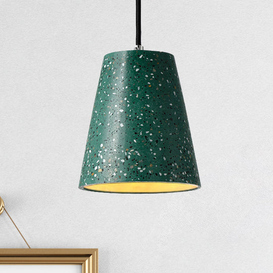 Louise - Sleek Concrete Cone Pendant Lighting Simplicity 1 Light Black/White/Brown Hanging Light