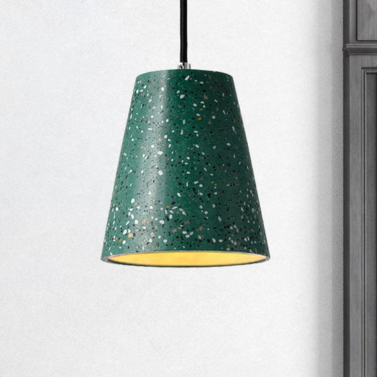 Louise - Sleek Concrete Cone Pendant Lighting Simplicity 1 Light Black/White/Brown Hanging Light