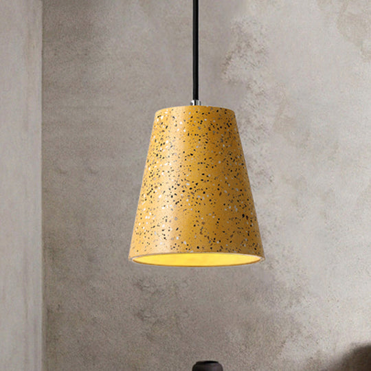 Louise - Sleek Concrete Cone Pendant Lighting Simplicity 1 Light Black/White/Brown Hanging Light