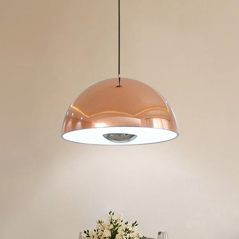 Marta - Nordic Dome Hanging Lamp Metal 1/2/3 Heads White/Black/Rose Gold Pendant Light Fixture For