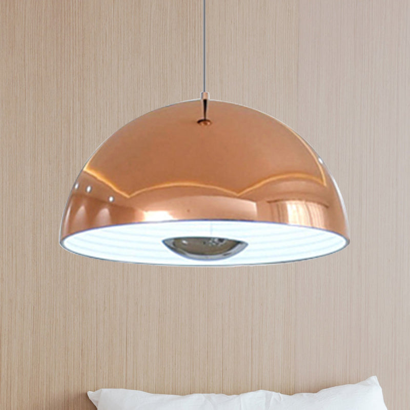 Marta - Nordic Dome Hanging Lamp Metal 1/2/3 Heads White/Black/Rose Gold Pendant Light Fixture For