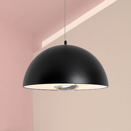 Marta - Nordic Dome Hanging Lamp Metal 1/2/3 Heads White/Black/Rose Gold Pendant Light Fixture For