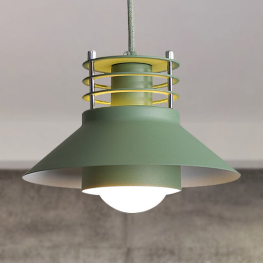 Modern Nordic Pendant Ceiling Light - 9"/12" Conic Shape, Metal Suspension, Black/White - Ideal for Living Room