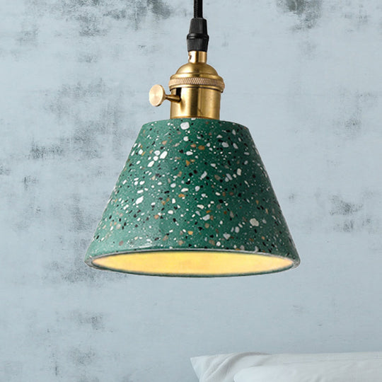 Vera - Nordic Style Black/Blue/Green Cone Concrete Pendant Lighting