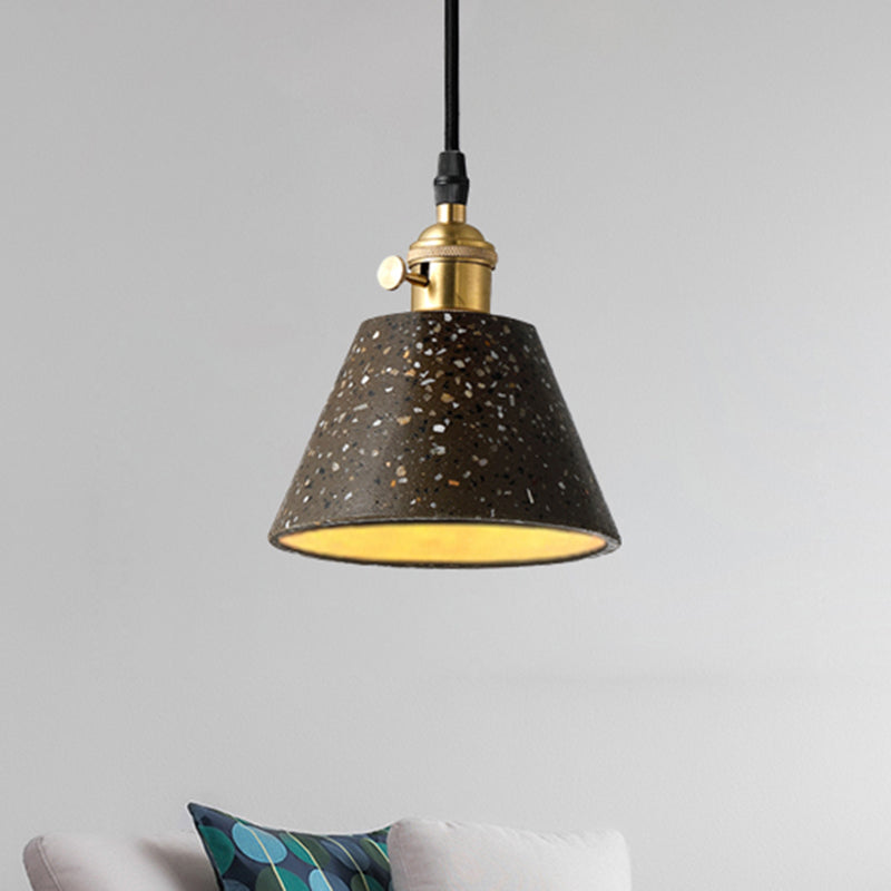 Vera - Nordic Style Black/Blue/Green Cone Concrete Pendant Lighting