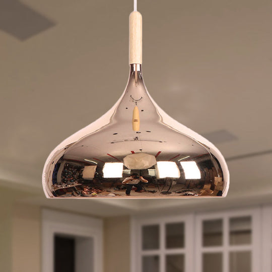 Modern Pendant Light In Metallic Chrome/Gold/Rose Gold For Dining Table