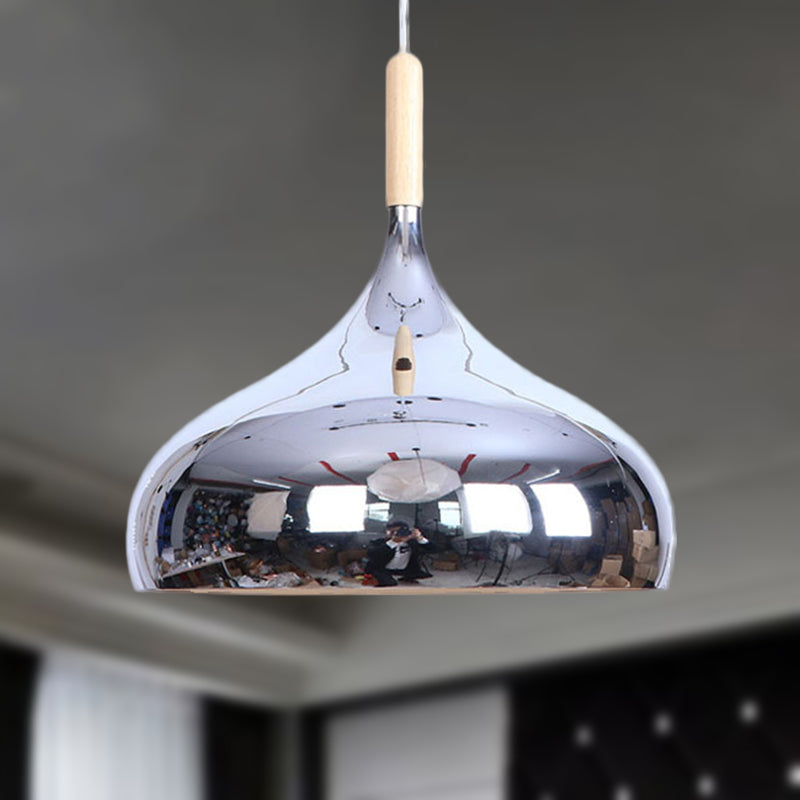 Modernist Pendant Lighting: Stylish Chrome/Gold/Rose Gold Metallic Suspended Light for Dining Table