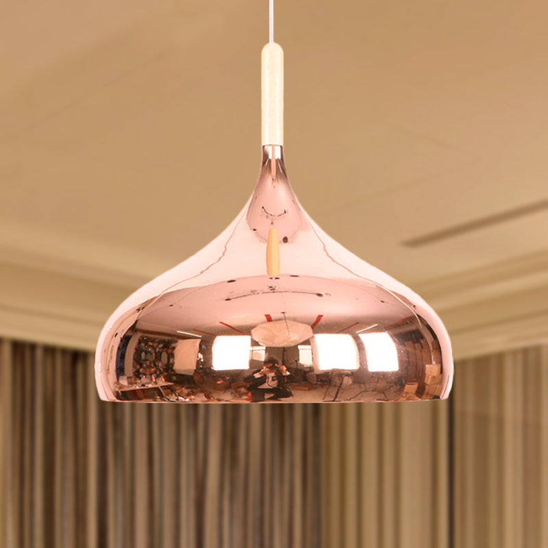 Modern Pendant Light In Metallic Chrome/Gold/Rose Gold For Dining Table Rose