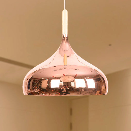 Modern Pendant Light In Metallic Chrome/Gold/Rose Gold For Dining Table