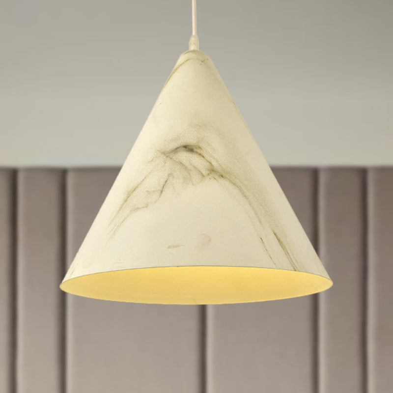 Modern Conic Shade Pendant Ceiling Light - Aluminum 1 White/Yellow White