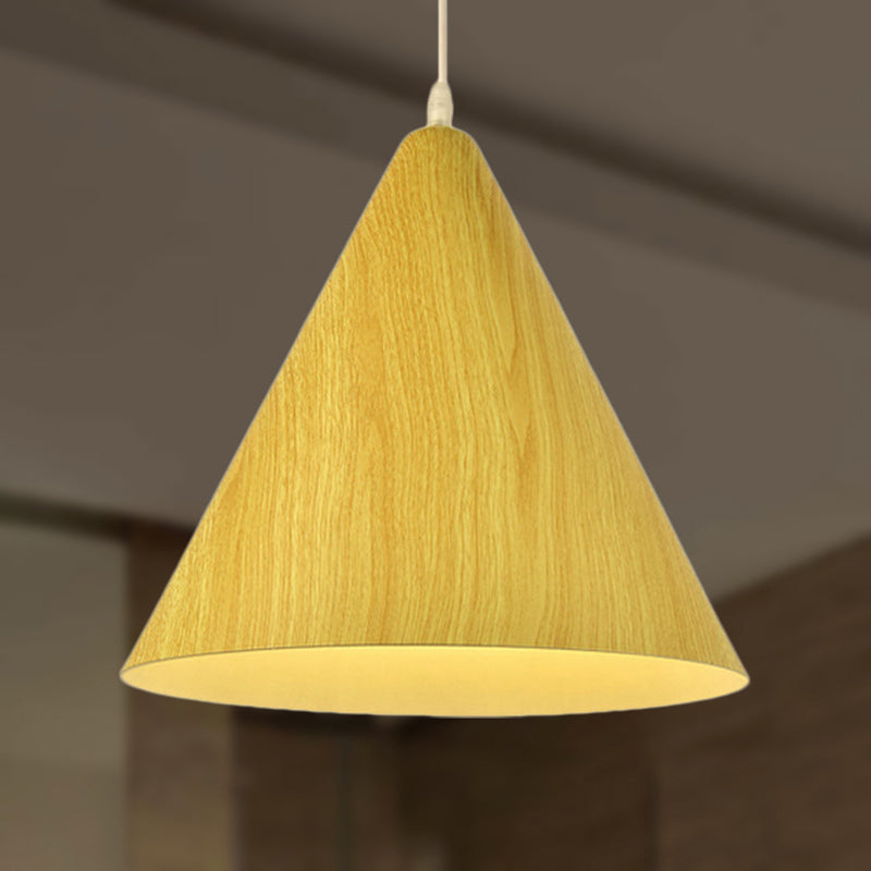 Modern Conic Shade Pendant Ceiling Light - Aluminum 1 White/Yellow