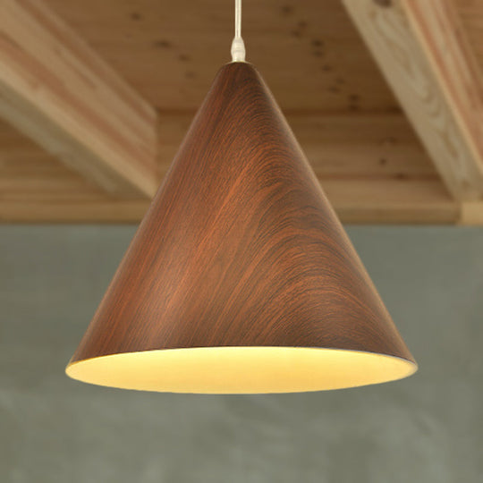 Modern Conic Shade Pendant Ceiling Light - Aluminum 1 White/Yellow