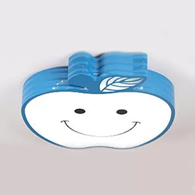 Modern Apple Flush Mount Light: Acrylic Metal Nordic Style Ceiling Fixture for Living Rooms