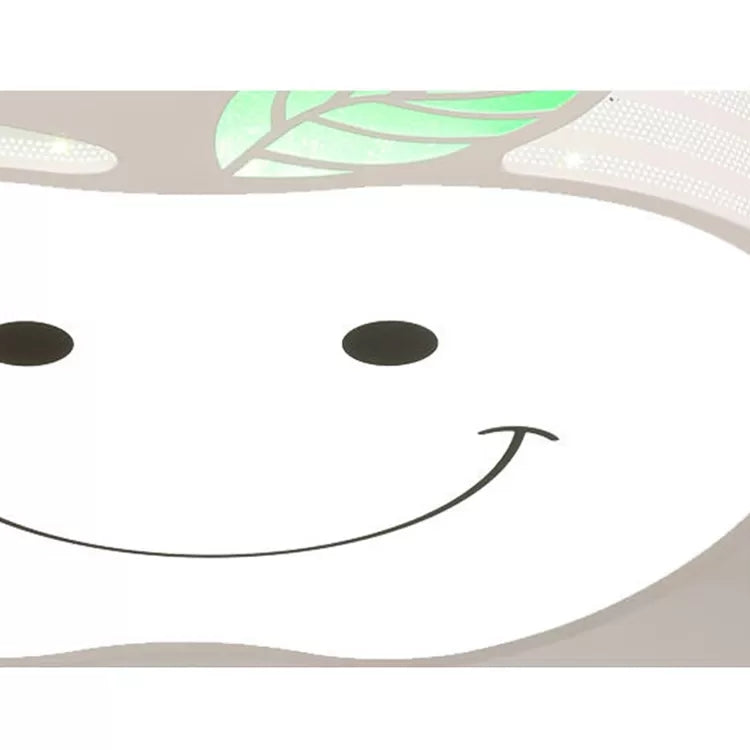 Modern Apple Flush Mount Light: Acrylic Metal Nordic Style Ceiling Fixture For Living Rooms