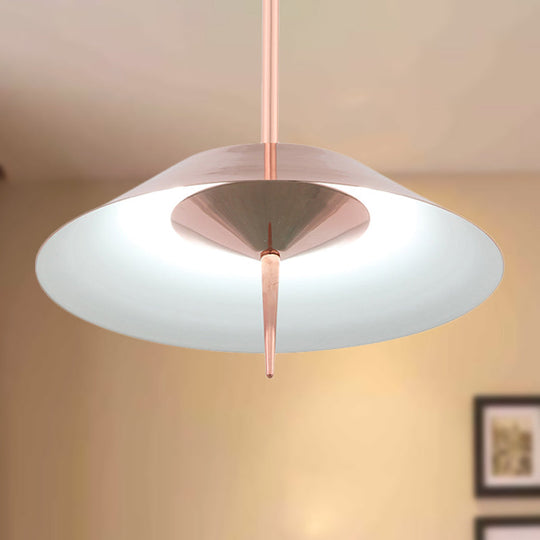 Nordic Style Metal Pendant Light With Cone Shade - Black/Copper/Gold Finish Ideal For Dining Room &