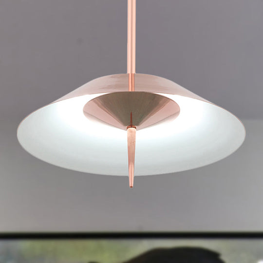 Nordic Style Metal Pendant Light With Cone Shade - Black/Copper/Gold Finish Ideal For Dining Room &