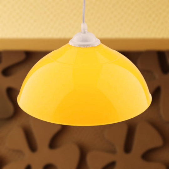 Modern Metallic Bowl Pendant Light - Polished Black/Grey Finish