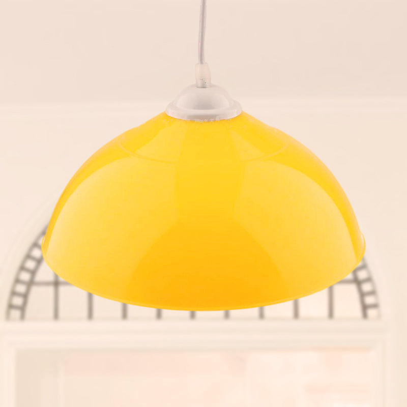 Modern Metallic Pendant Light in Polished Black/Grey - 1-Light Ceiling Hanging Fixture for Dining Room