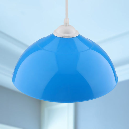 Modern Metallic Bowl Pendant Light - Polished Black/Grey Finish