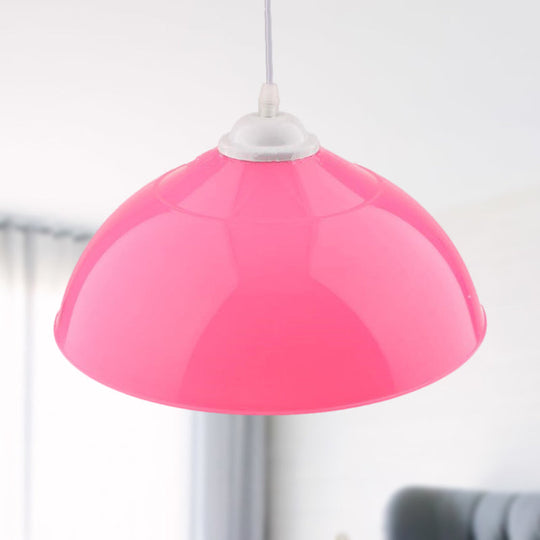 Modern Metallic Bowl Pendant Light - Polished Black/Grey Finish