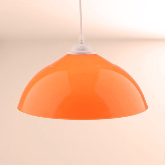 Modern Metallic Bowl Pendant Light - Polished Black/Grey Finish