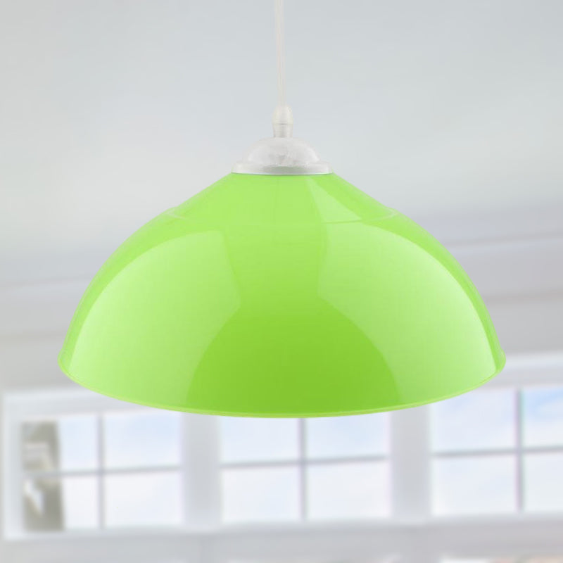 Modern Metallic Pendant Light in Polished Black/Grey - 1-Light Ceiling Hanging Fixture for Dining Room