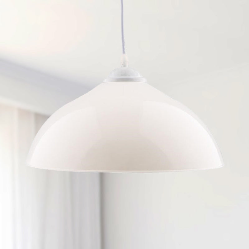 Modern Metallic Pendant Light in Polished Black/Grey - 1-Light Ceiling Hanging Fixture for Dining Room