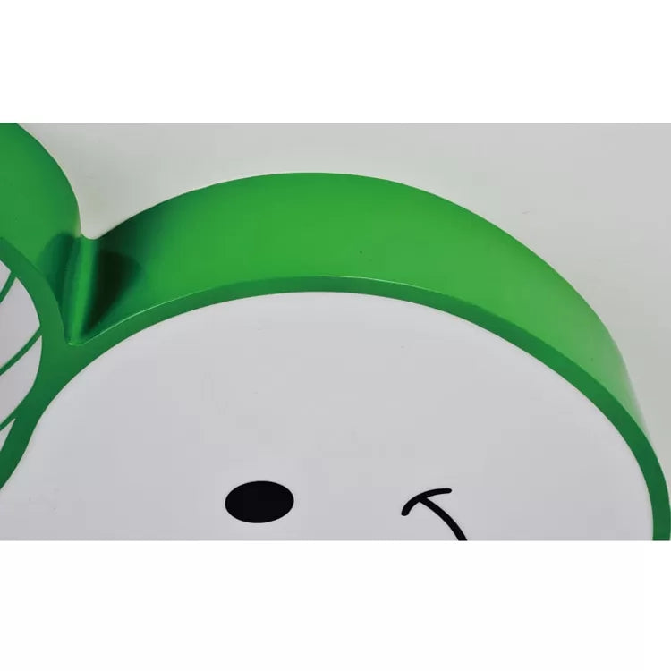 Darling Smiling Apple Ceiling Light For Childs Bedroom - Acrylic Metal Flush Mount