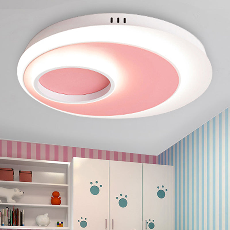 Modern Geometric Flush Nordic Metal & Acrylic Integrated LED Ceiling Light