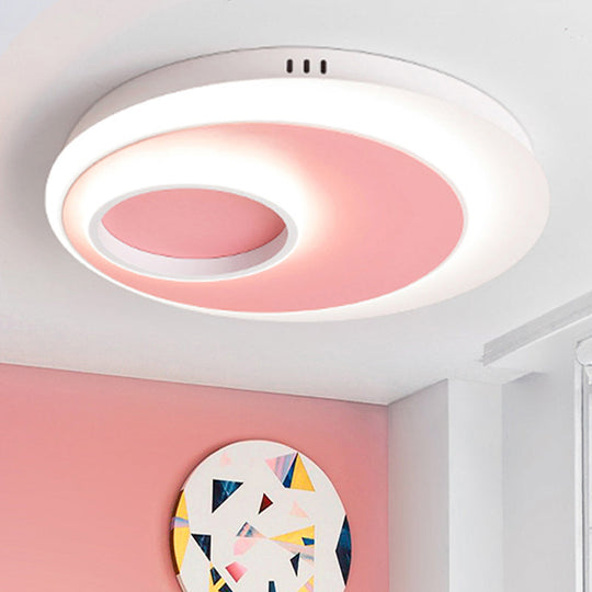 Modern Geometric Flush Nordic Metal & Acrylic Integrated LED Ceiling Light