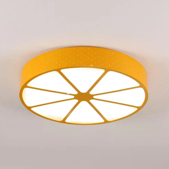 Lively Lemon-shaped Acrylic Ceiling Mount Light: Ideal for Teens