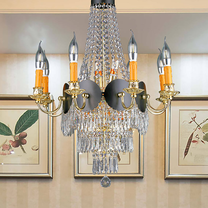 Contemporary Crystal Candelabra Chandelier - 14 Lights Gold - Dining Room Lighting
