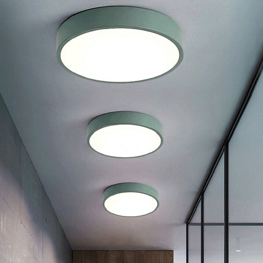 Modern Kids' Bedroom Ceiling Light: Acrylic Round Flush Mount