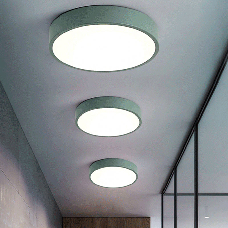 Modern Kids Bedroom Ceiling Light: Acrylic Round Flush Mount