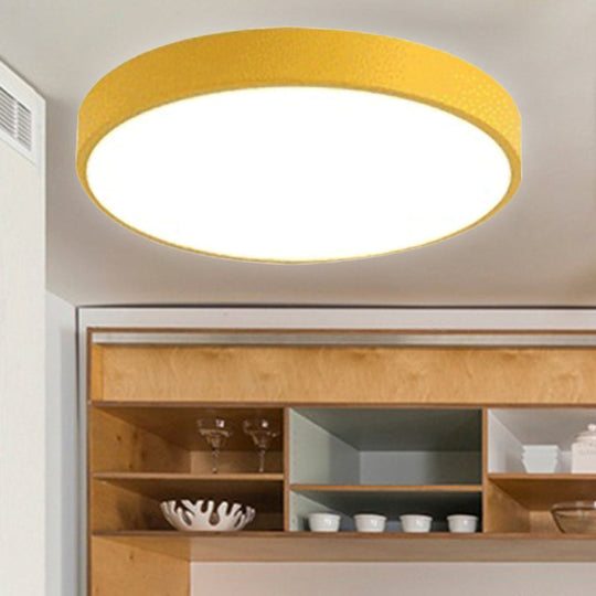 Modern Kids' Bedroom Ceiling Light: Acrylic Round Flush Mount