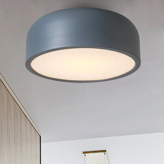 Nordic Led Ceiling Light For Kids Bedroom With Acrylic Dome Shade Grey / 14
