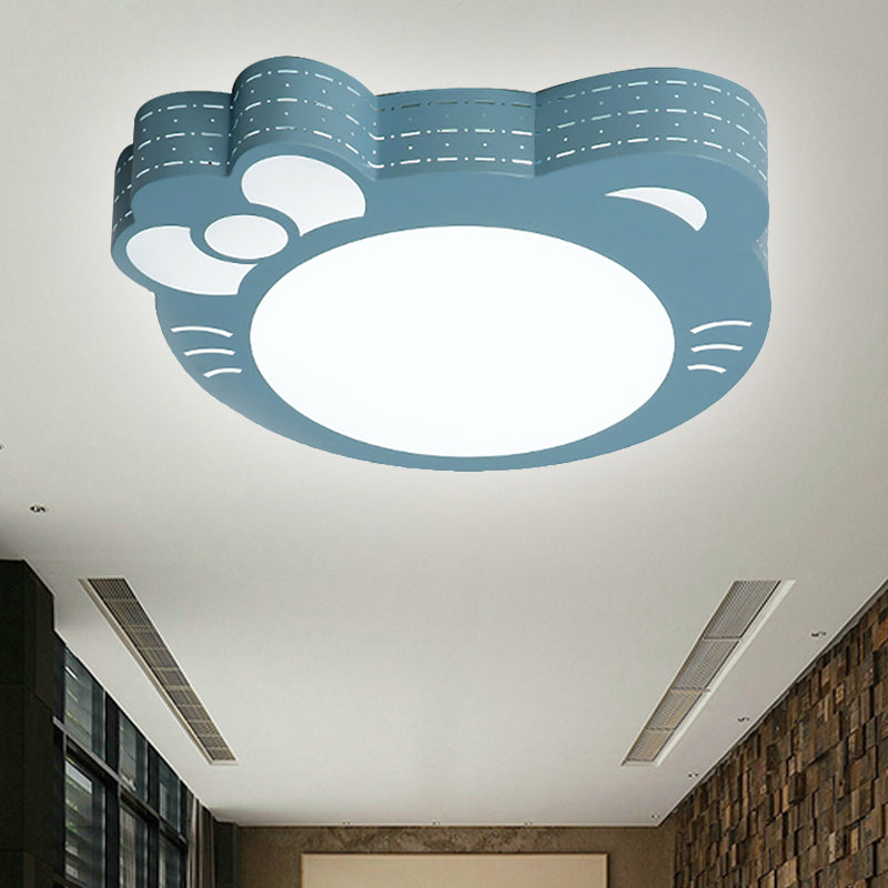 Kindergarten Kitty Ceiling Light: Acrylic Art Decor LED Flush Mount