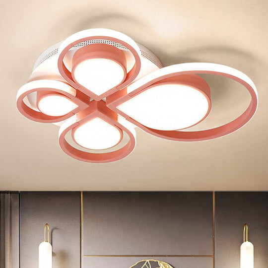 Modern Acrylic Flower Ceiling Light Fixture for Living Rooms - Flush Mount