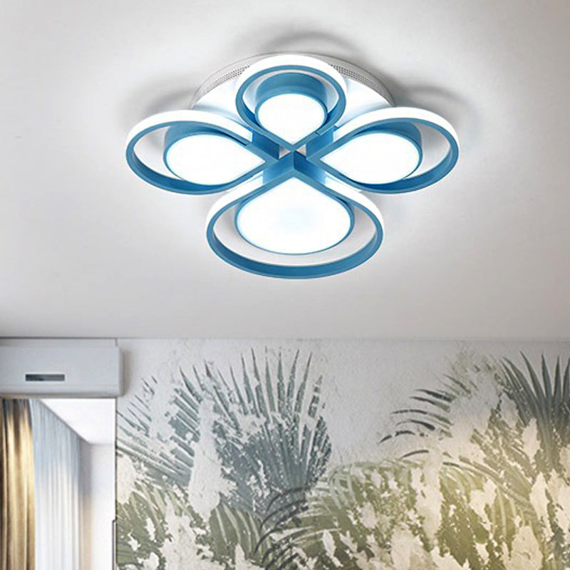 Modern Acrylic Flower Ceiling Light Fixture for Living Rooms - Flush Mount
