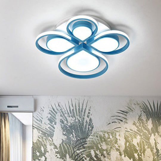 Modern Acrylic Flower Ceiling Light Fixture for Living Rooms - Flush Mount
