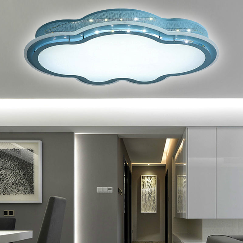 Cloud-Themed LED Flush Mount Ceiling Light for Kindergarten