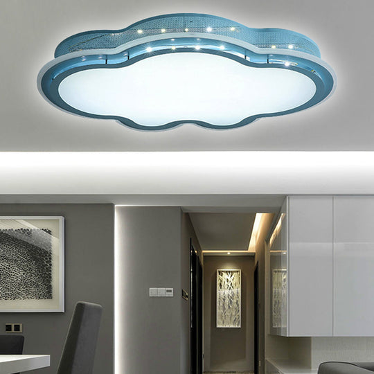 Cloud-Themed LED Flush Mount Ceiling Light for Kindergarten