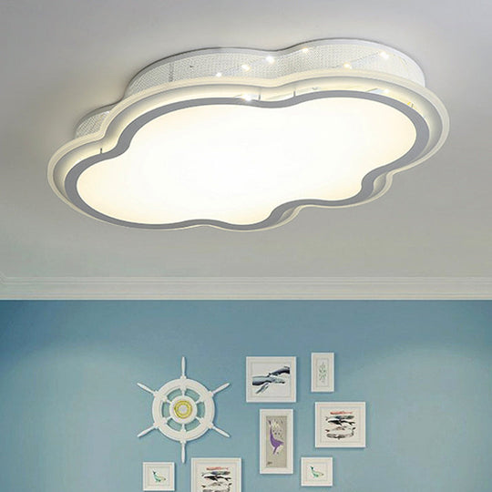 Cloud-Themed LED Flush Mount Ceiling Light for Kindergarten