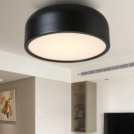 LED Flush Mount Ceiling Light for Modern Bedroom with Acrylic Dome Shade