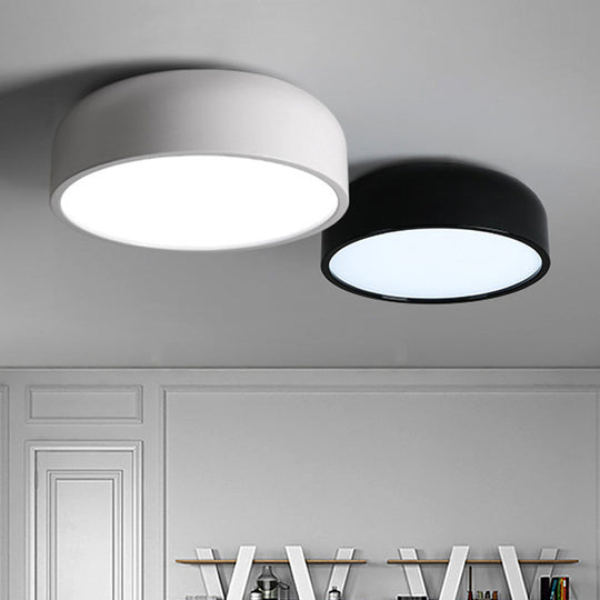 LED Flush Mount Ceiling Light for Modern Bedroom with Acrylic Dome Shade