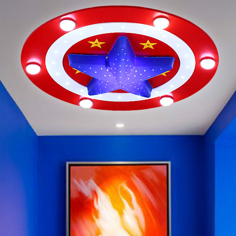 Modern Baby Bedroom Ceiling Mount Light with Star Acrylic Flush Light