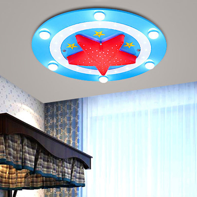 Modern Baby Bedroom Ceiling Mount Light with Star Acrylic Flush Light