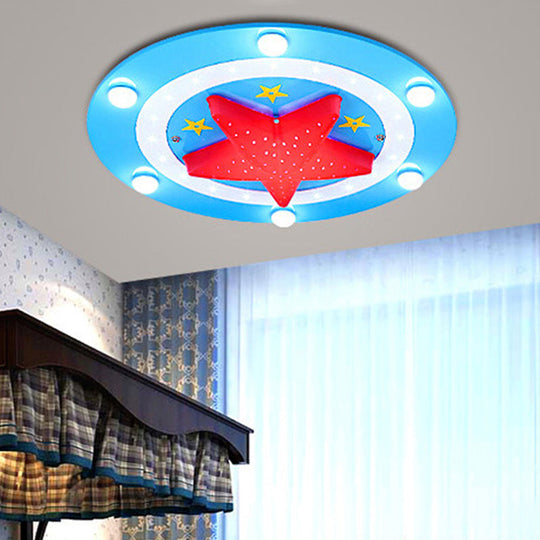 Modern Baby Bedroom Ceiling Mount Light with Star Acrylic Flush Light