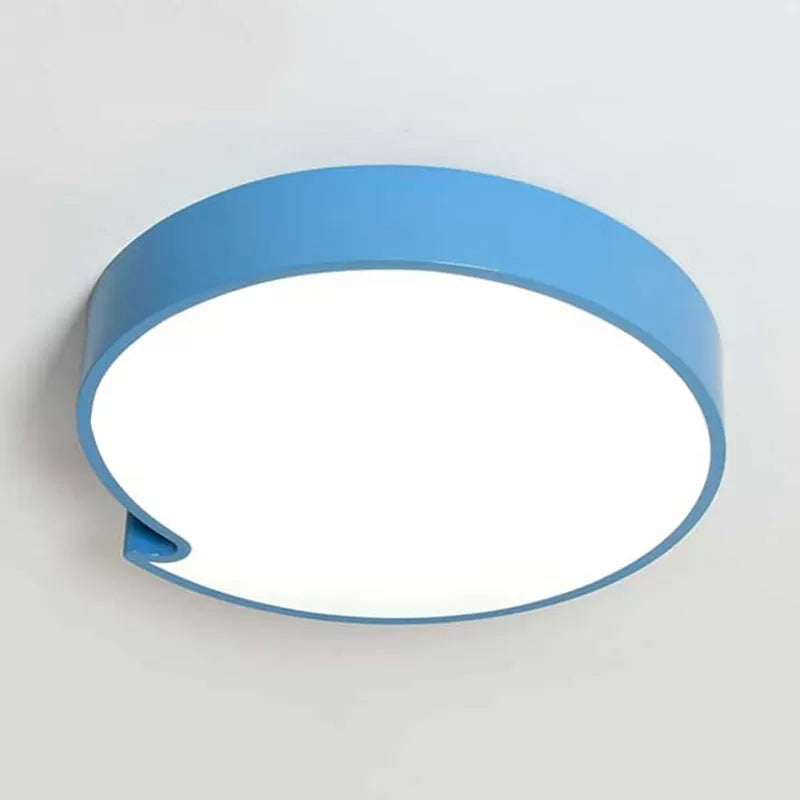 Simple Style Round Flush Mount Ceiling Light for Living Room - Acrylic and Metal Construction